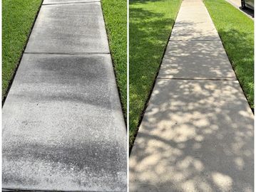 Before and after pressure washing result 2