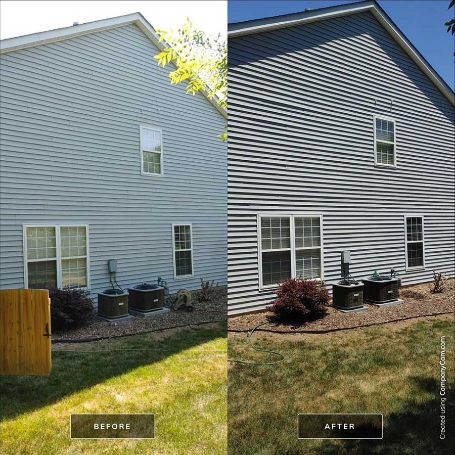 Before and after pressure washing result 4